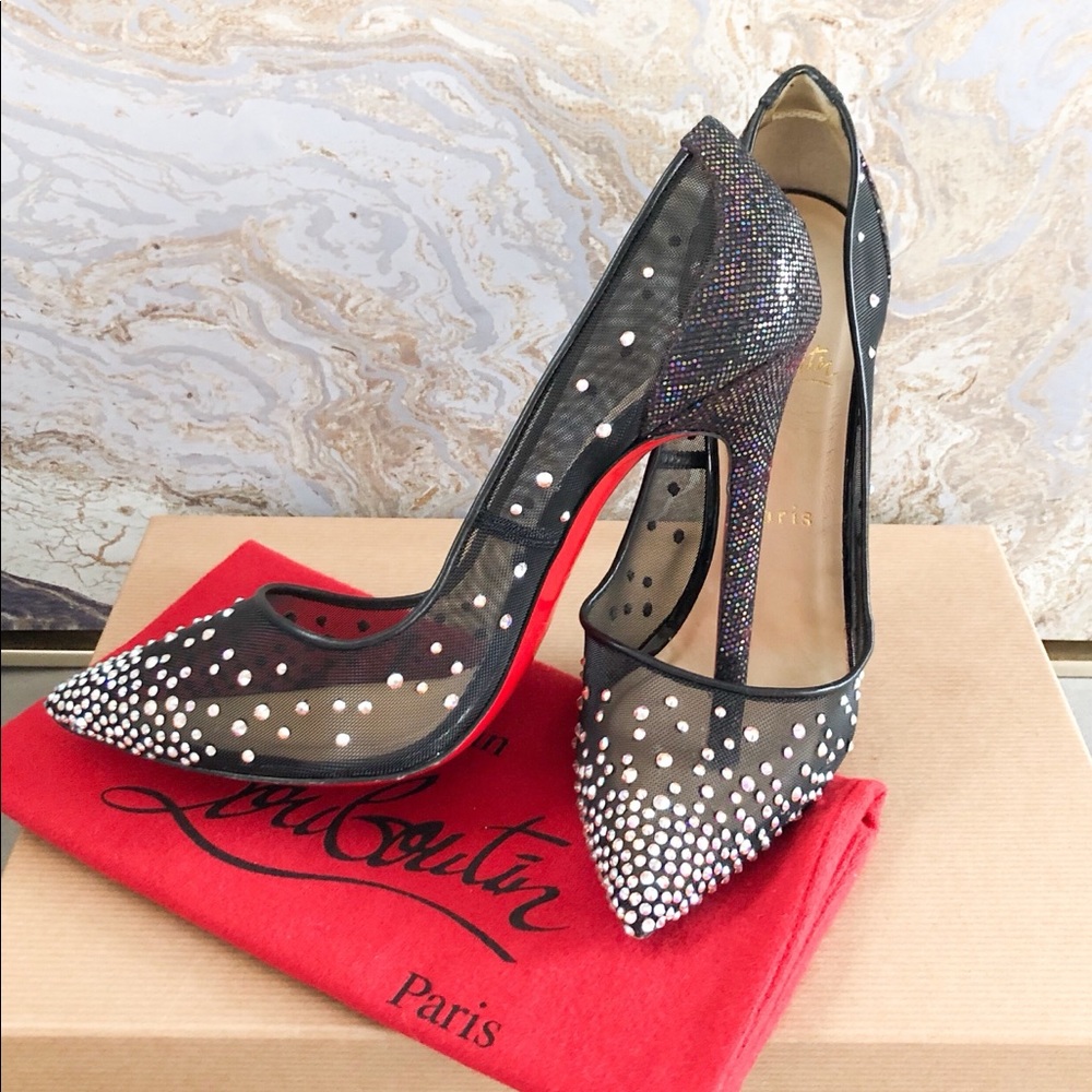 Sold Christian Louboutin Embellished Strass Pump - Picture 1 of 8